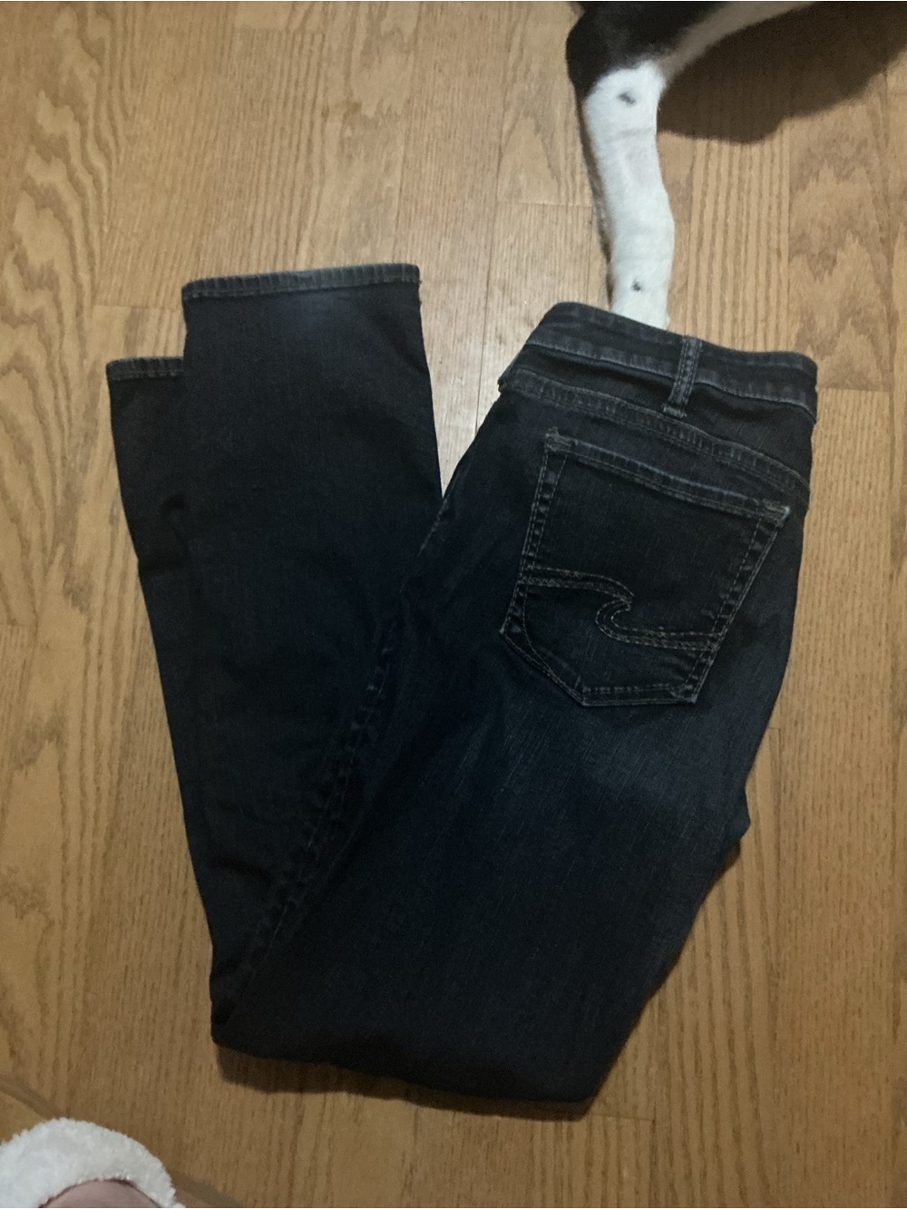 Silver Jeans Straight Leg Women's Black Wash